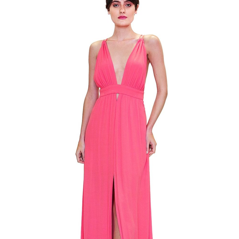 Maxi Dress Pink Split Legs